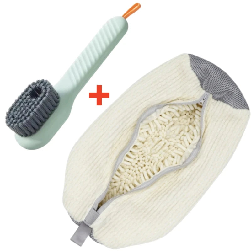 Essential shoe washing kit with brush and bag included. Prime Pick